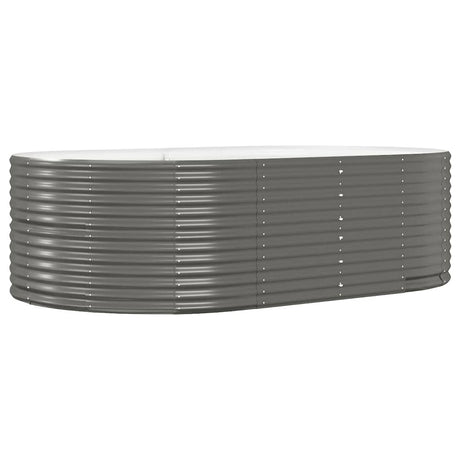 Boîte de planification de Vidaxl 212x140x68 cm en poudre et gris en acier recouvert