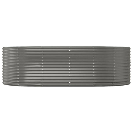 Boîte de planification de Vidaxl 212x140x68 cm en poudre et gris en acier recouvert