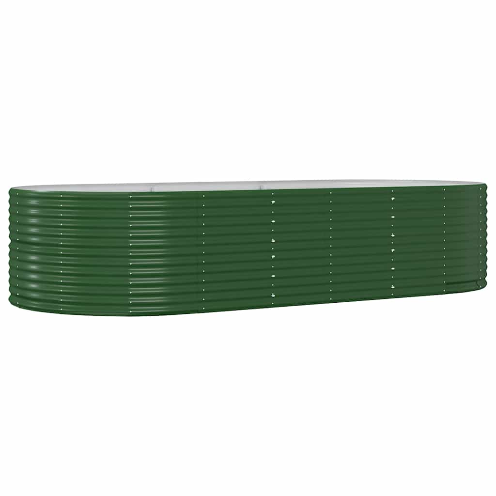 Vidaxl plantenbak 291x140x68 cm gegalvaniseerd staal groen