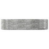 Boîte de planification Vidaxl 291x140x68 cm en poudre en acier couché en argent coloré