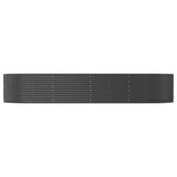 Vidaxl Planter 367x140x68 cm en poudre à anthracite en acier recouvert de