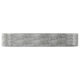 Boîte de planification de Vidaxl 367x140x68 cm en poudre en poudre en argent en acier coloré