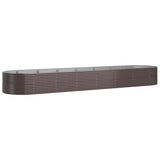 Boîte de planification Vidaxl 584x140x68 cm en poudre et en acier recouvert de poudre