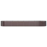 Boîte de planification Vidaxl 584x140x68 cm en poudre et en acier recouvert de poudre