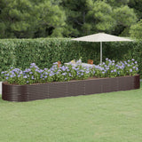 Boîte de planification Vidaxl 584x140x68 cm en poudre et en acier recouvert de poudre