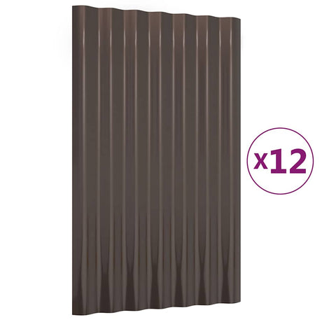 Panneaux de toit Vidaxl 12 ST 60x36 cm en poudre et en acier recouvert