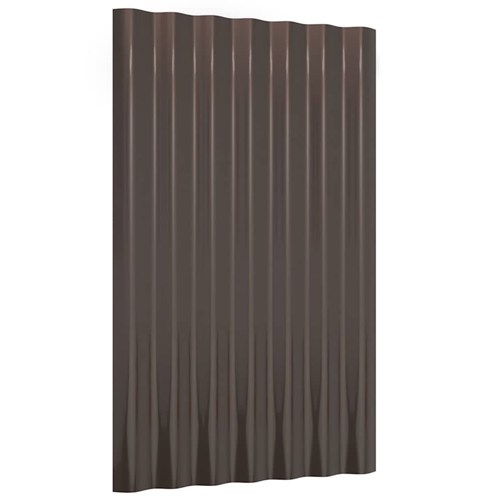 Panneaux de toit Vidaxl 12 ST 60x36 cm en poudre et en acier recouvert