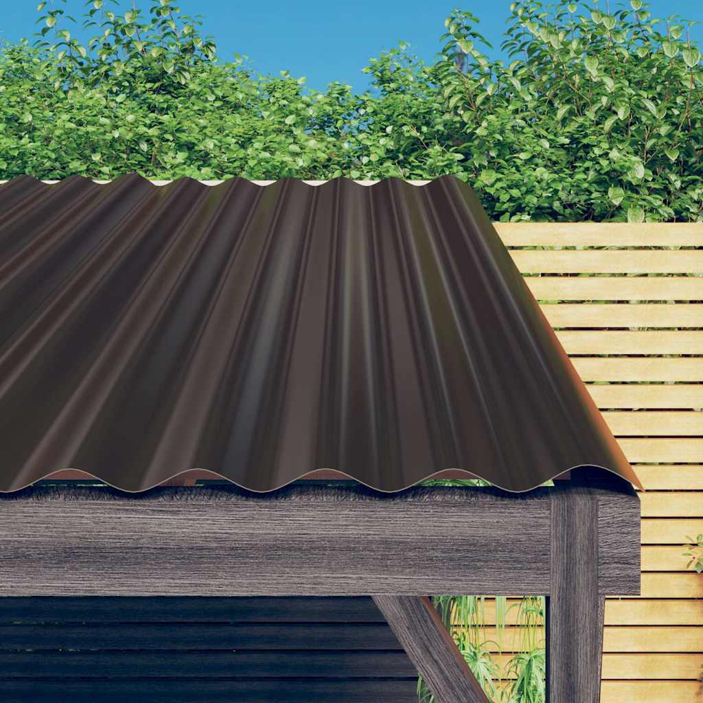Panneaux de toit Vidaxl 12 ST 60x36 cm en poudre et en acier recouvert