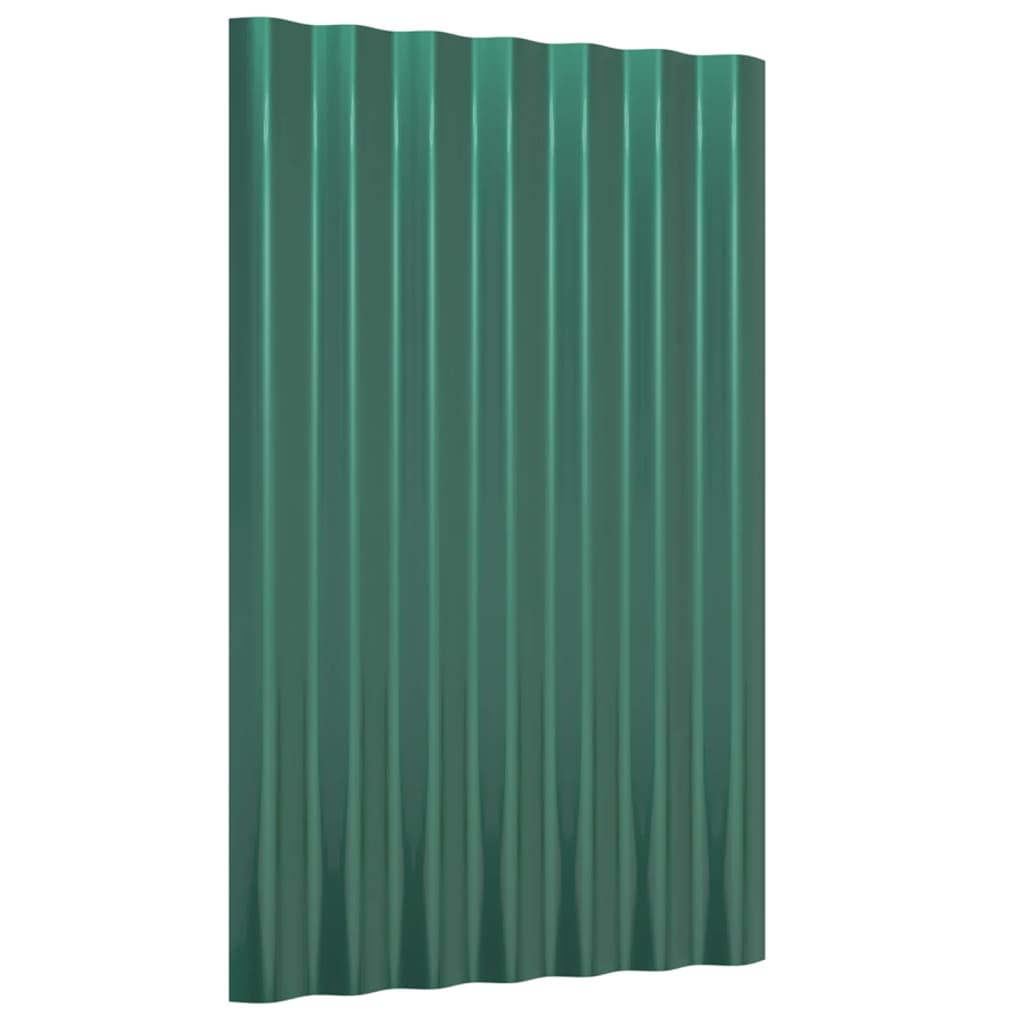 VidaXL roof panels 36 st 60x36 cm powder -coated steel green