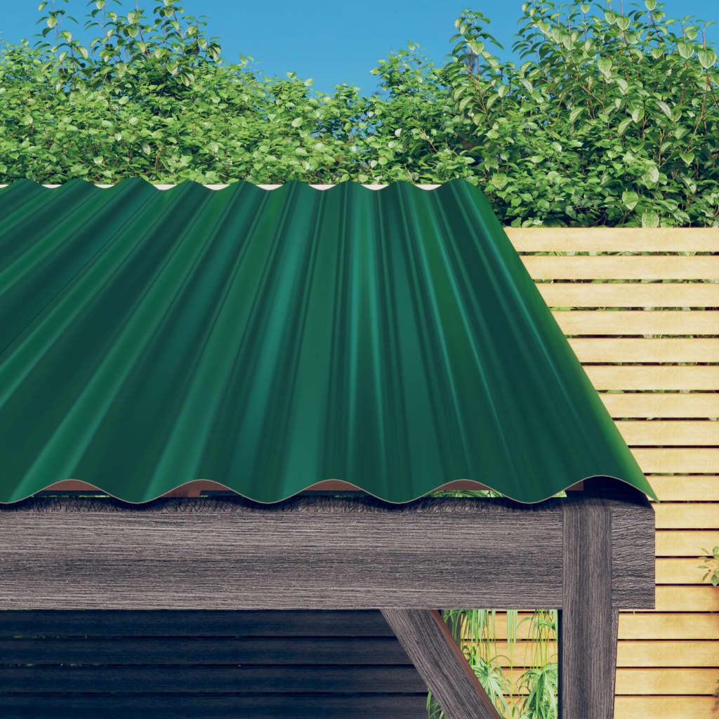 VidaXL roof panels 36 st 60x36 cm powder -coated steel green