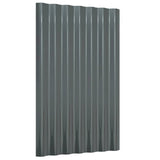 Panneaux de toit Vidaxl 36 ST 60x36 cm en poudre et en acier recouvert d'anthracite -colored