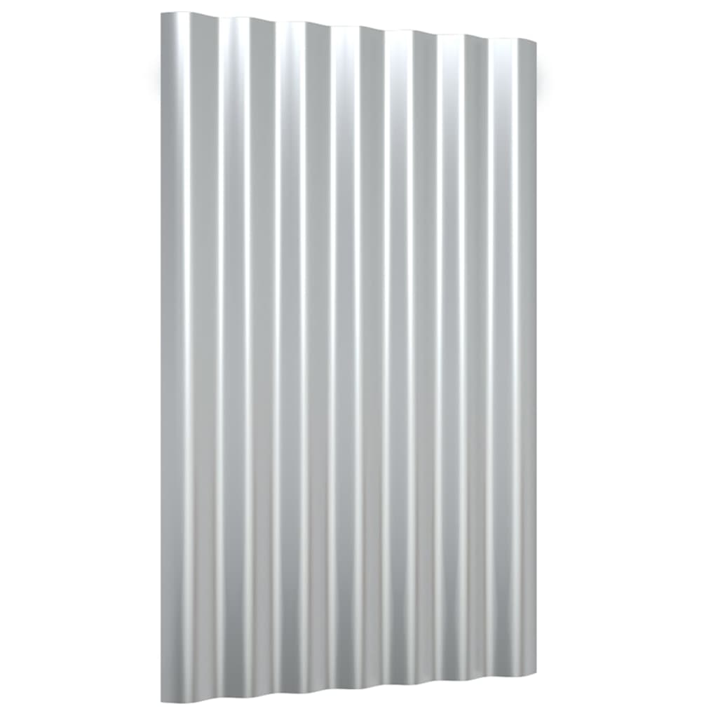 Panneaux de toit vidaxl 36 ST 60x36 cm en poudre en acier en acier couleurs