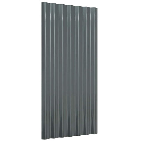 Vidaxl dakpanelen 12 st 80x36 cm gegalvaniseerd staal antracietkleurig