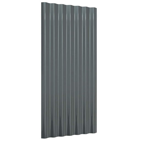Panneaux de toit Vidaxl 36 ST 80x36 cm en poudre et anthracite en acier recouvert de