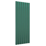 Panneaux de toit Vidaxl 12 ST 100x36 cm en poudre et en acier en acier