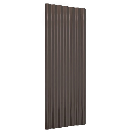 Panneaux de toit Vidaxl 12 ST 100x36 cm en poudre et en acier recouvert