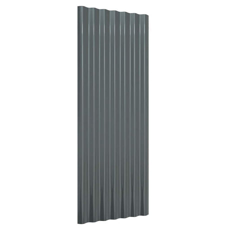 Panneaux de toit Vidaxl 12 PCS 100x36 cm en poudre et en acier recouvert d'anthracite -colored