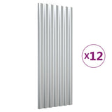 Panneaux de toit vidaxl 12 ST 100x36 cm en poudre en acier en acier couleur