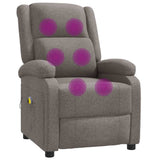 Vidaxl massagestoel stof taupe