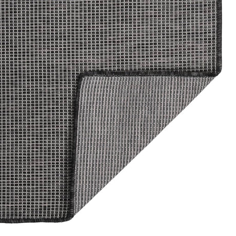 Vidaxl extérieur tapis plat tissé 80x150 cm gris