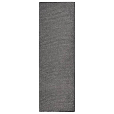 Vidaxl extérieur tapis plat tissé 80x250 cm gris