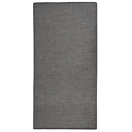 Vidaxl extérieur tapis plat tissé 100x200 cm gris
