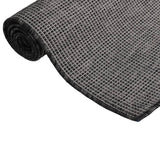 Vidaxl extérieur tapis plat tissé 100x200 cm gris