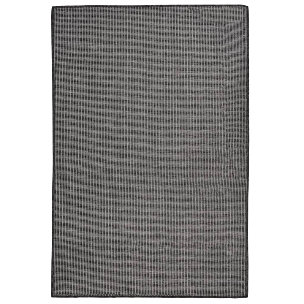 Vidaxl Extérieur tapis plat tissé 120x170 cm gris