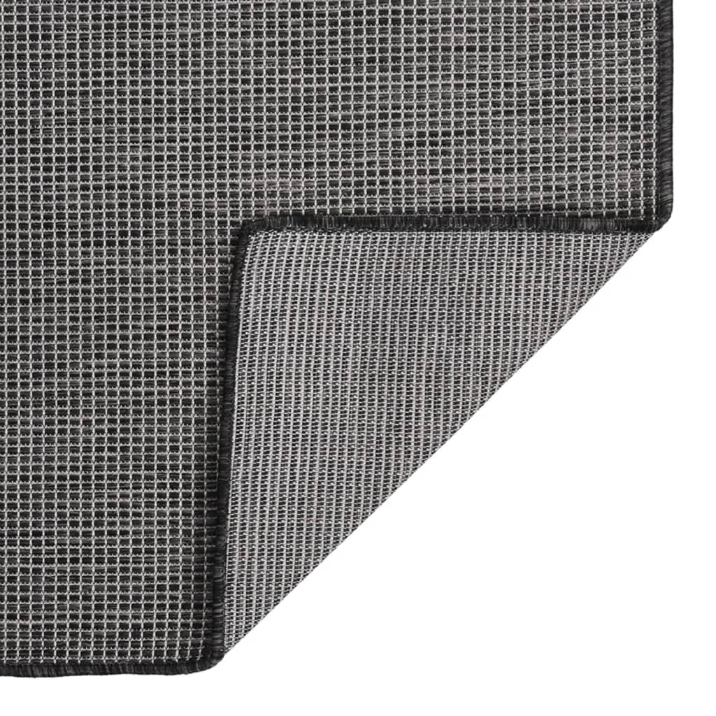 Vidaxl Extérieur tapis plat tissé 120x170 cm gris