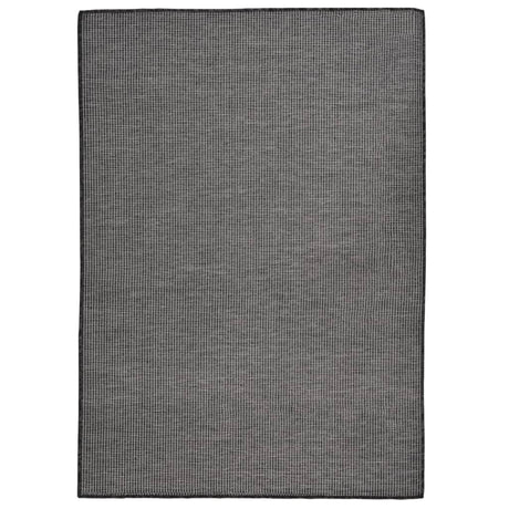Vidaxl extérieur tapis plat tissé 140x200 cm gris