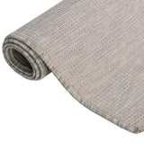 Vidaxl extérieur tapis plat tissé 80x150 cm taupe