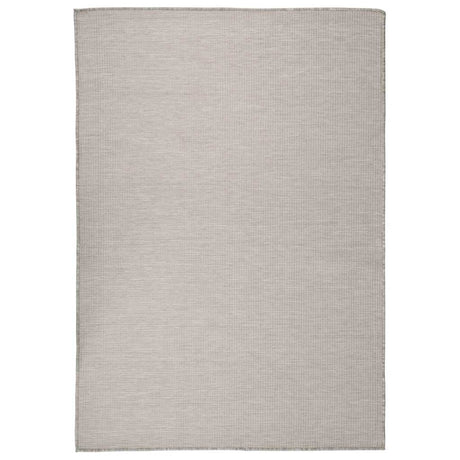 Vidaxl Extérieur tapis plat tissé 160x230 cm taupe
