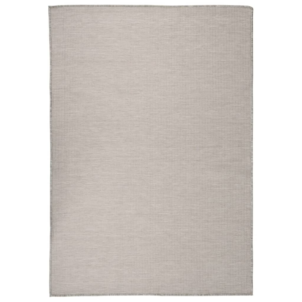 Vidaxl utenfor teppet flat vevd 160x230 cm taupe