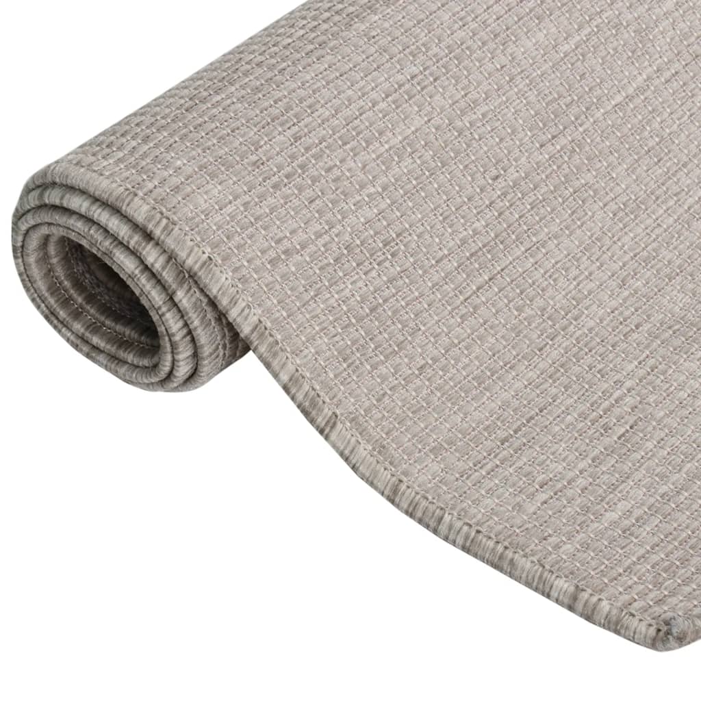 Vidaxl utenfor teppet flat vevd 160x230 cm taupe