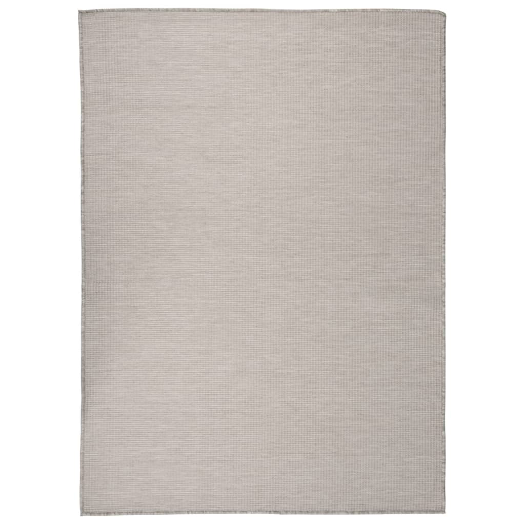 Vidaxl utanför mattan platt 200x280 cm taupe