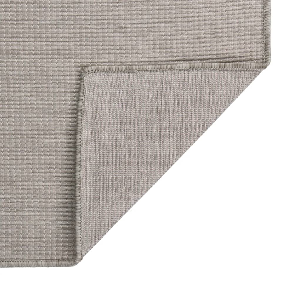 Vidaxl Extérieur tapis plat - Taupe 200x280 cm tissé