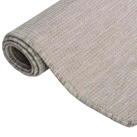 Vidaxl Extérieur tapis plat - Taupe 200x280 cm tissé