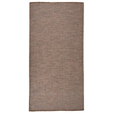 Vidaxx tapis d'extérieur tissé à plat 100x200 cm marron