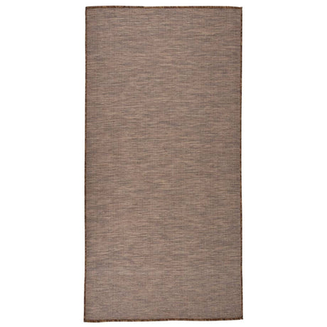 Vidaxx tapis d'extérieur tissé à plat 100x200 cm marron