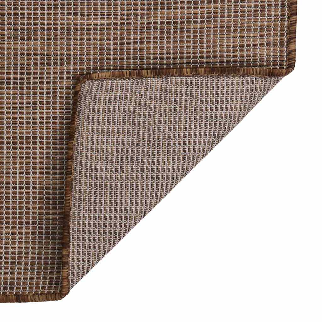 Vidaxx tapis d'extérieur tissé à plat 100x200 cm marron