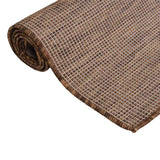 Vidaxx tapis d'extérieur tissé à plat 100x200 cm marron