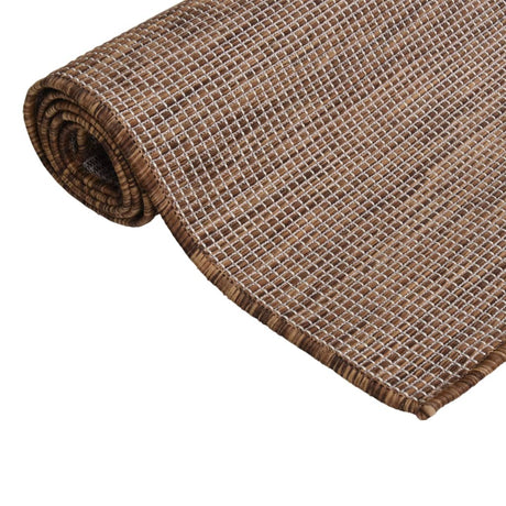 Vidaxx tapis d'extérieur tissé à plat 100x200 cm marron