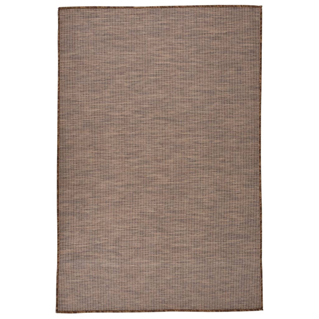 Vidaxl ausserhalb rugfo flaach gewéck 120x170 cm Brown