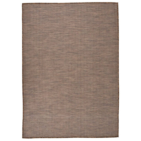 Vidaxx tapis d'extérieur tissé à plat 140x200 cm marron