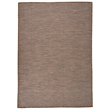 Vidaxl Extérieur tapis plat tissé 160x230 cm brun