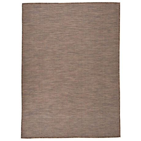 Vidaxl Extérieur tapis plat - 200x280 cm, tissé brun