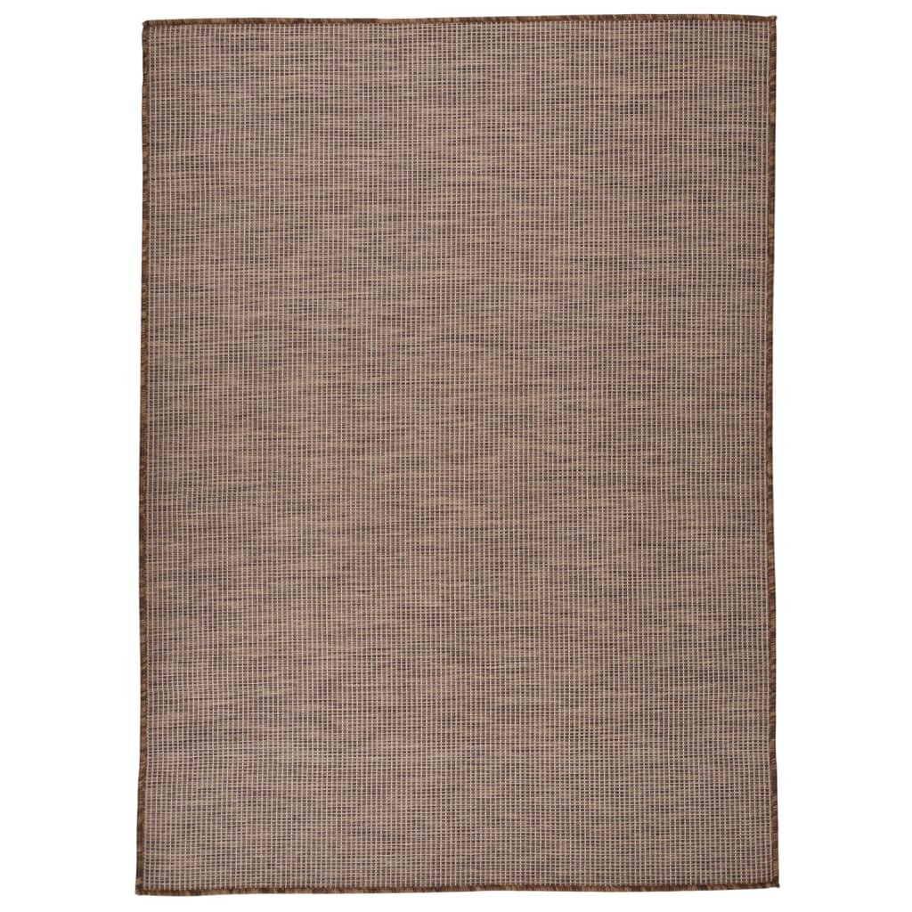 Vidaxl buitenkleed platgeweven 200x280 cm bruin