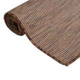 Vidaxl Extérieur tapis plat - 200x280 cm, tissé brun