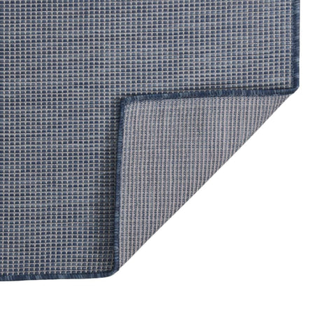 Vidaxl extérieur tapis plat tissé 80x250 cm bleu