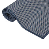 Vidaxl extérieur tapis plat tissé 80x250 cm bleu